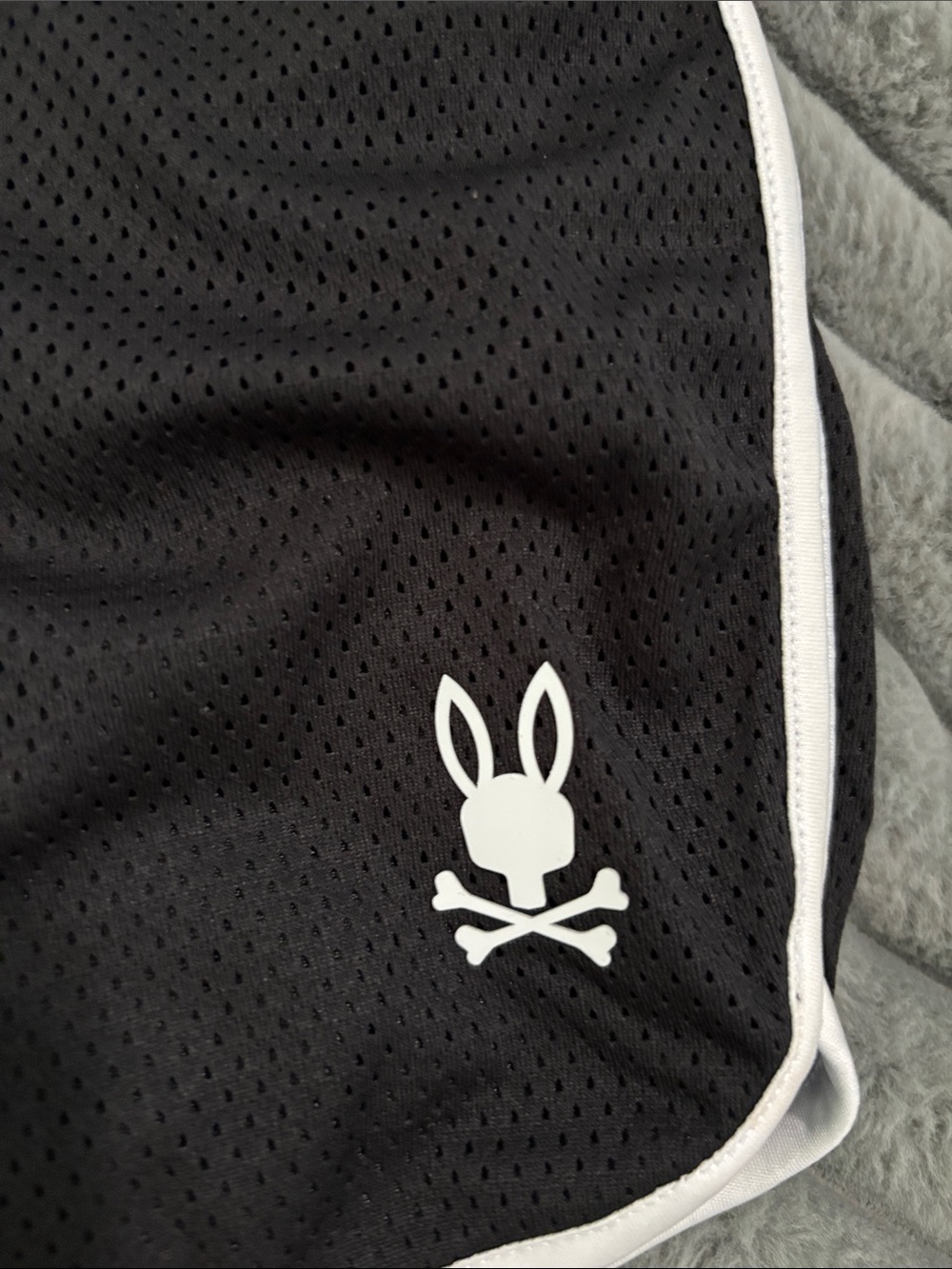 Psycho Bunny Black Athletic Mesh Shorts with White Trim 14-16 - Picture 8 of 8